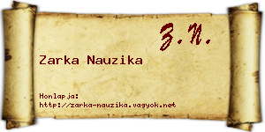 Zarka Nauzika névjegykártya